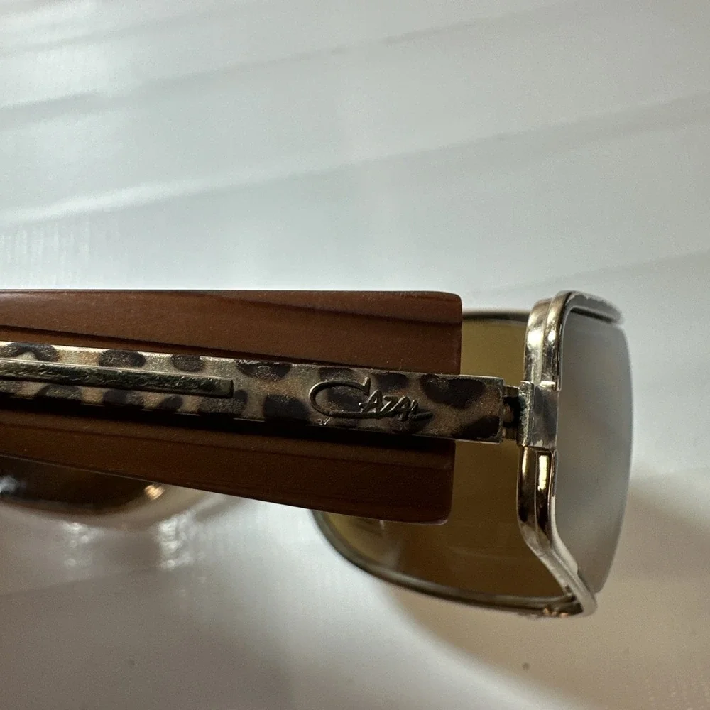 Vintage Cazal 954 Sunglasses FRAMES 529 Brown Leopard  Black Wrap J595